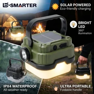 Solar Powered Camping Lantern with Ultra Long Battery Life for Outdoor Tent Emergency Lighting Home Use
