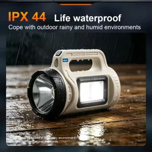 Solar Rechargeable Searchlight RX-90 Spotlight 1000M Long Range COB Side Light IPX4 Portable Outdoor Camping Fishing Flashlight