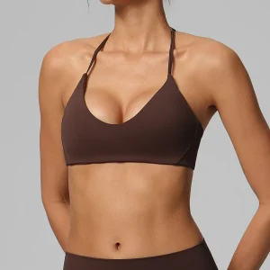 Sports Bra Women Yoga Vest Halter Bra Top High Support Open Back Fitness Tank Push-up Activewear Workout Clothes Gym Underwear