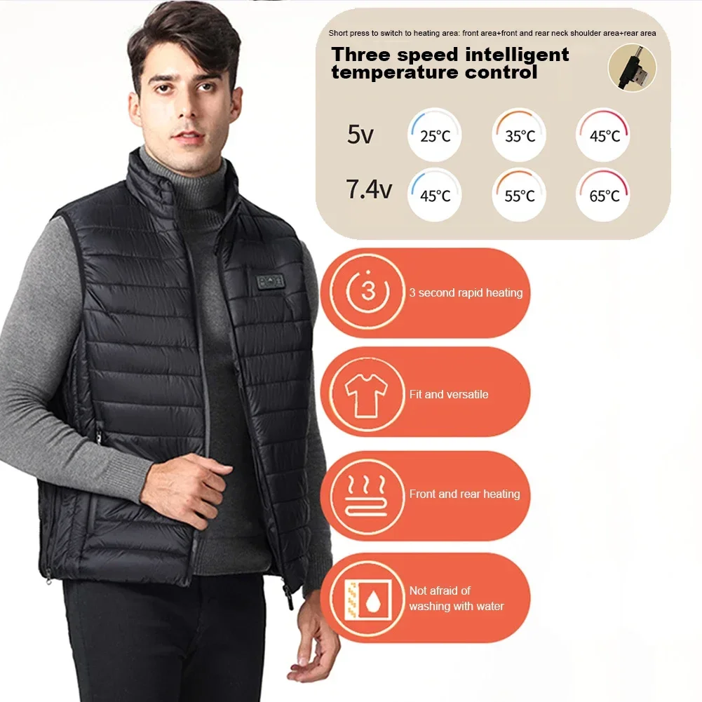 Sportswear Heated Coat Men Women Electric Heated Jackets Lightweight Warm Electric Heating Coat for Camping Outdoor Work Fishing - Image 3