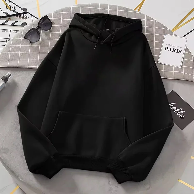 Spring Autumn Fashion Men's Women's Hoodie Casual Hoodies Pullovers Sweatshirts Women's Top Solid Color Hoodies Sweatshirt Women - Image 2