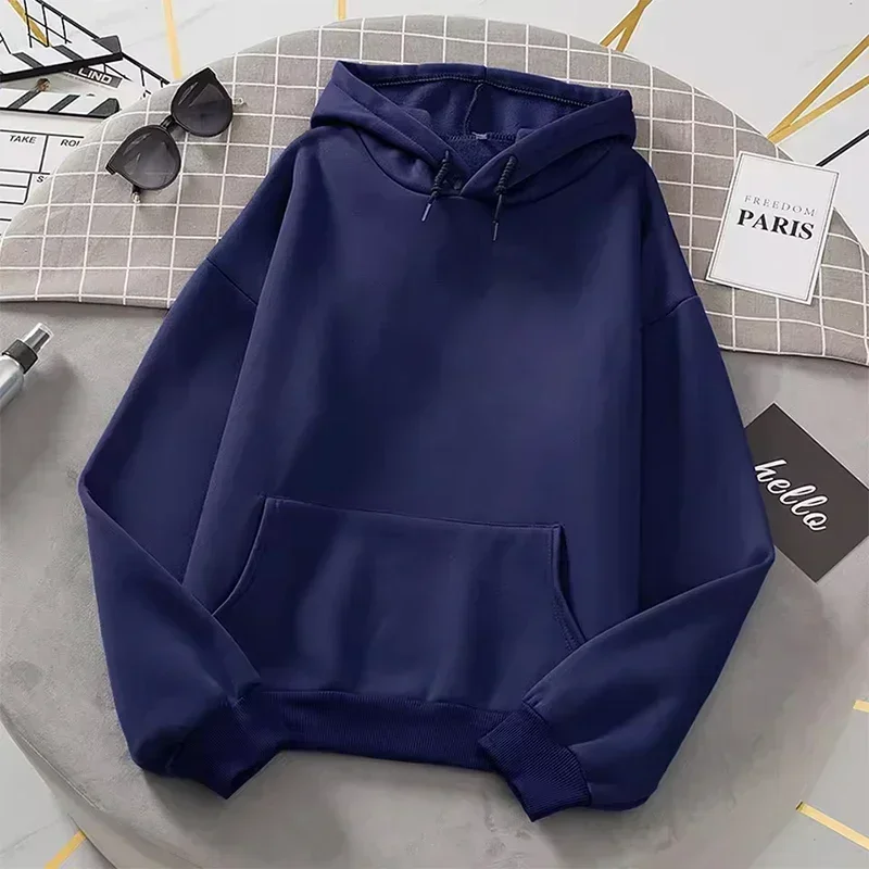 Spring Autumn Fashion Men's Women's Hoodie Casual Hoodies Pullovers Sweatshirts Women's Top Solid Color Hoodies Sweatshirt Women - Image 4