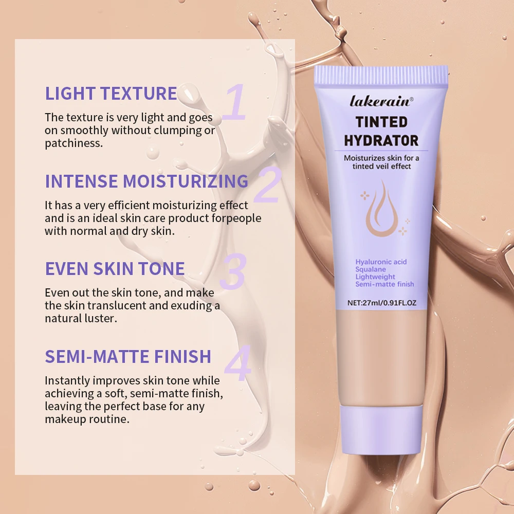 Strong Coverage Tinted Hydrator Make-up For Women Even Skin Tone Semi-matte Finish Natural Moisturizes The Skin Healthy Cosmetic - Image 2