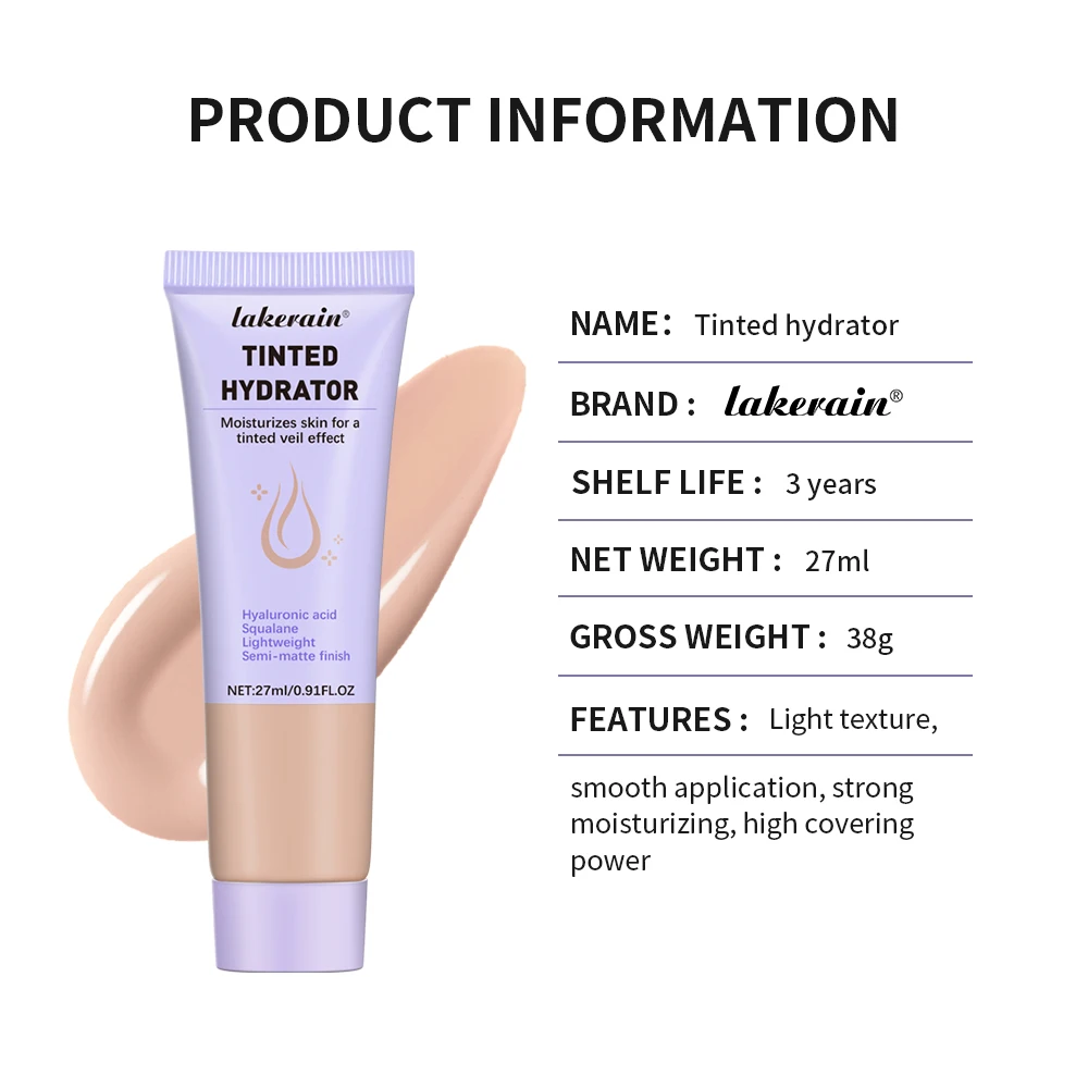 Strong Coverage Tinted Hydrator Make-up For Women Even Skin Tone Semi-matte Finish Natural Moisturizes The Skin Healthy Cosmetic - Image 6