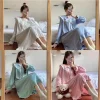 Student girl long-sleeve nightgown fashionable casual princess dress for ladies INS-style women's loungewear and pajamas