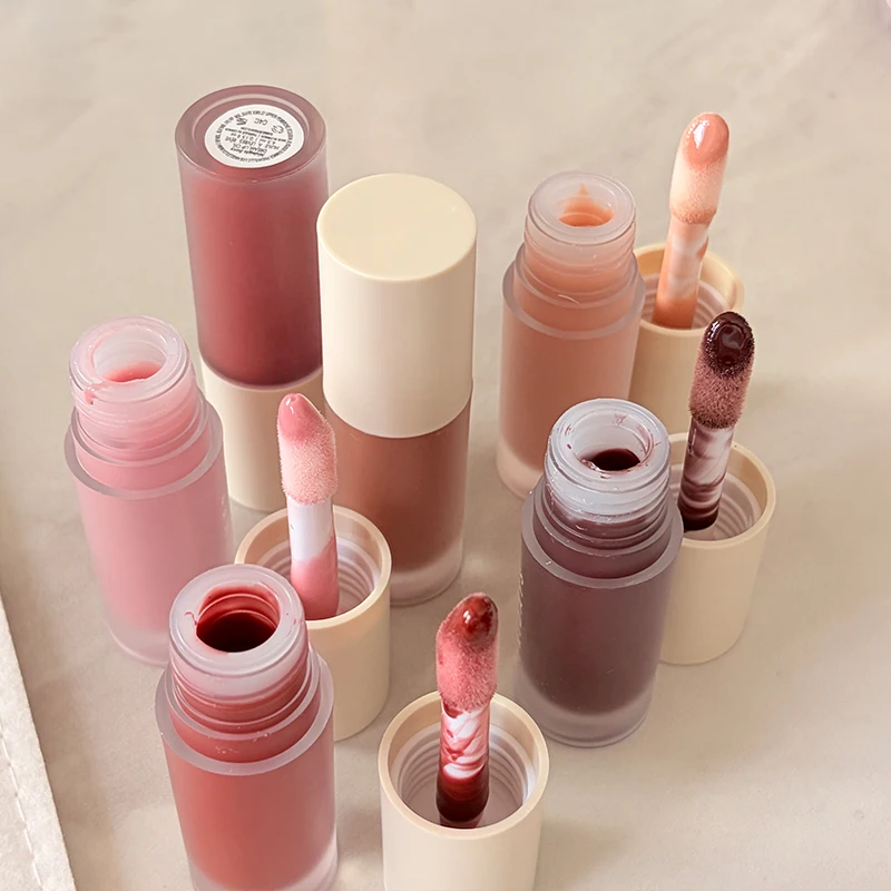 Summer Limited Rho Vanilla Beige LipBalm Moisturizing Transparent Lipstick Set Smooth Soft Tube Mirror Lip Gloss Lip Blum Makeup - Image 3