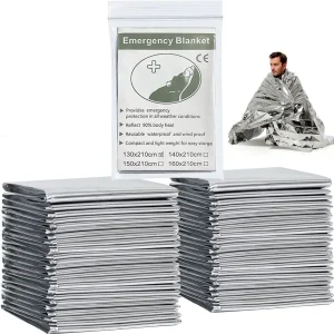 Survival Emergency Mylar Thermal Blanket Foil Space Blanket for NASA Body Warmer Outdoor First Aid Camping Gear Hiking Travel