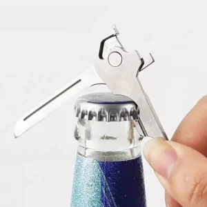 Survival Multi-Tool Keychain, 8-in-1 Folding Pocket Tool with Pliers Screwdriver Can Opener, Emergency Carabiner Clip, Compact