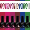 TARTU 6pcs 8ml Cat Eye Gel Nail Polish Set, 6 Colors Gel Polish Kit, Soak Off for Uv/Led, for Salon and Nail Art DIY At Home