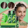 Tea Tree Essence Shampoo Hair Conditioner Set Deep Cleaning Moisturizing Scalp Strengthening Nourish Shiny Anti Hair Loss Care