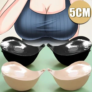 Thicken 5cm Sexy Women Breathable Adhesive Bra Silicone Nipple Tape Front Push Up Bra Reusable Invisible Strapless Chest Sticker