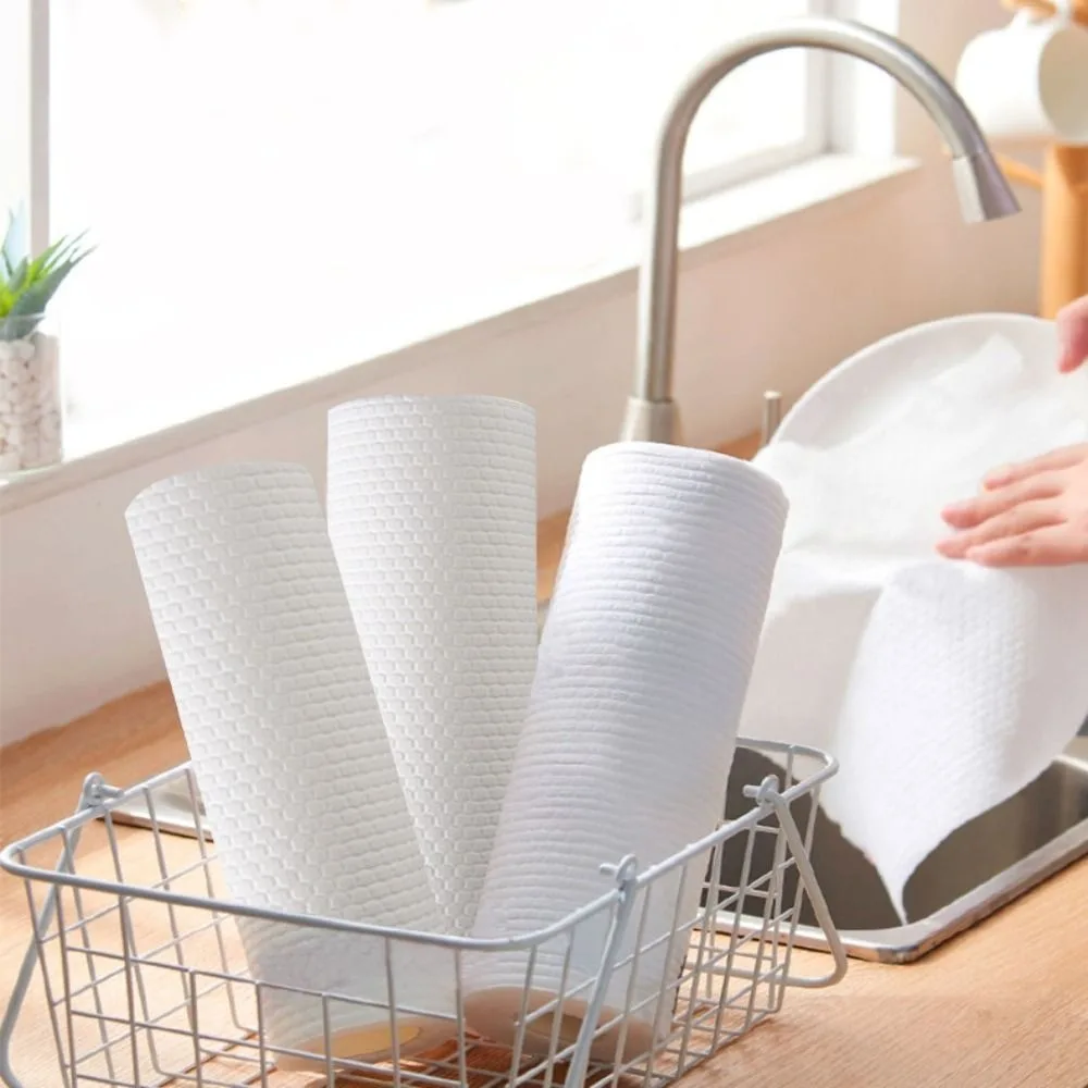 Thickened Non-woven Kitchen Paper Absorbent Towel Dish Paper Water Oil Absorbing Paper Cleaner Wipes Disposable Rags - Image 5