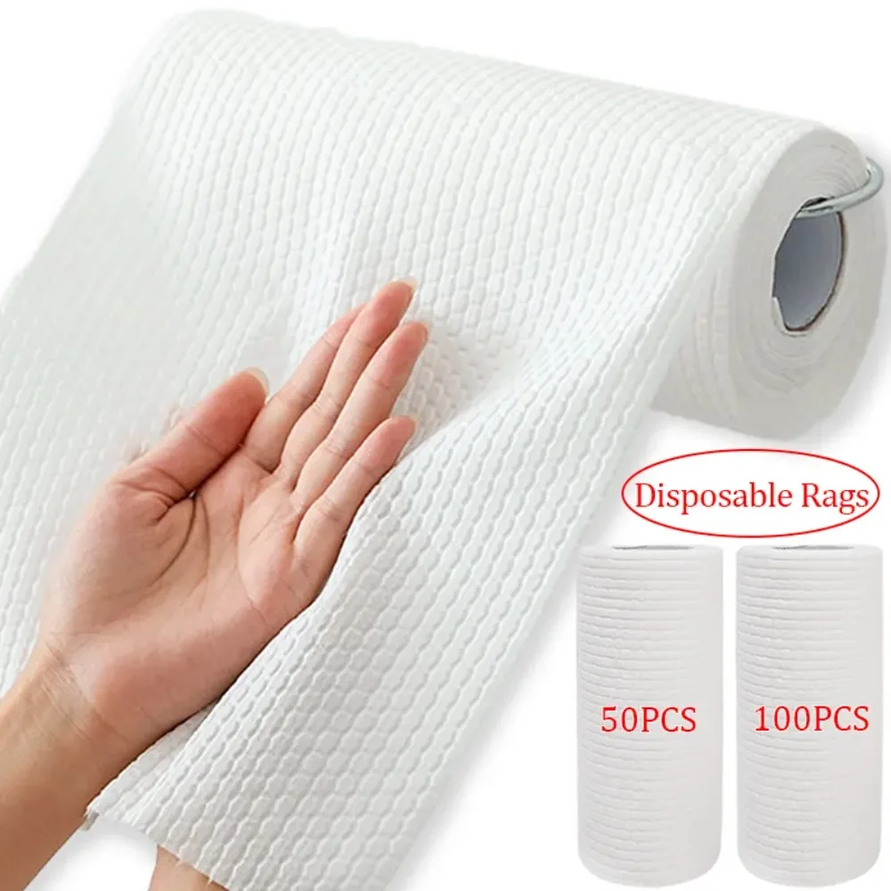 Thickened Non-woven Kitchen Paper Cleaner Wipes Dish Paper Oil-removing Tissue Absorbent Towel Disposable Rags