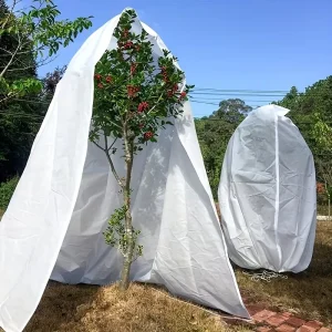 Thickened Plant Frost Cover, Freeze Protection Bag with Drawstring & Zipper, Plant Jacket for Trees & Shrubs, Winter Cover