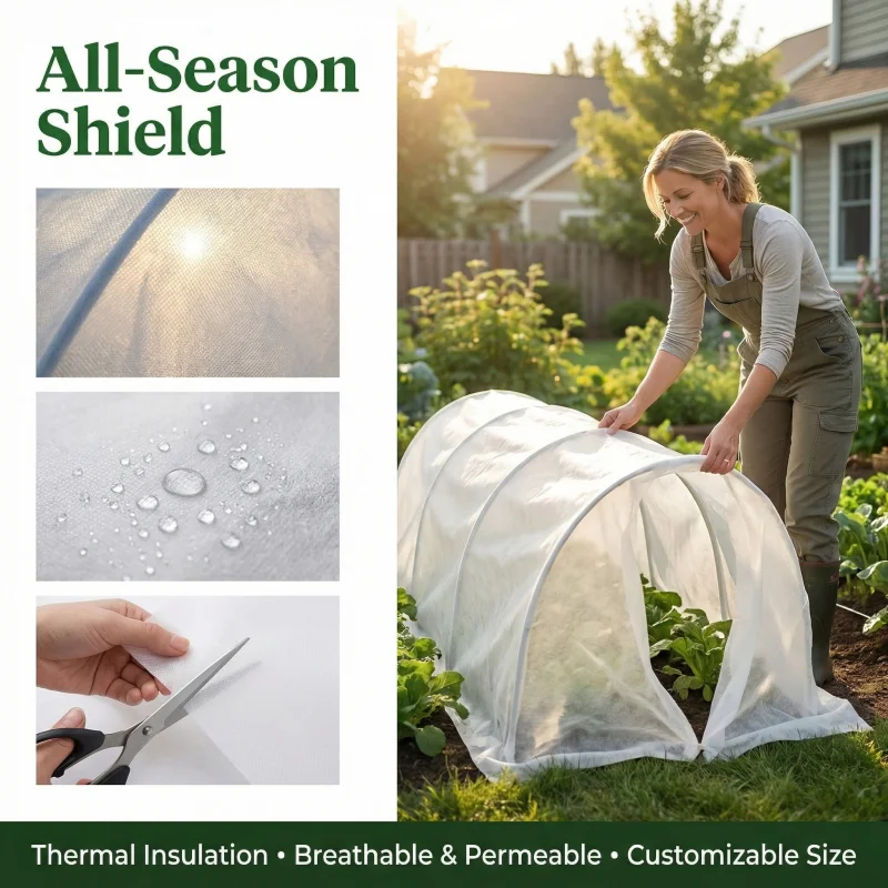 Thickened non-woven fabric plant protection cover160cm×1000cmGardening supplies for fruit trees and vegetables: frost protection - Image 5