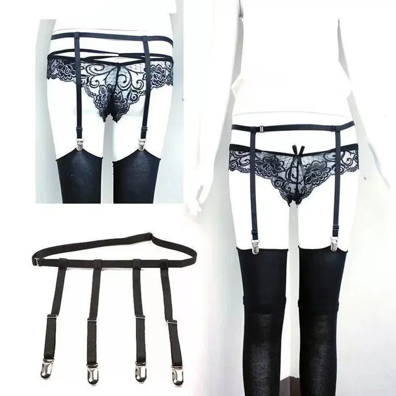 Thigh High Stockings Garter Belt for Women Girls Adjustable Elastic Leg Sock Suspenders Belt Lingerie Garter Lady Stocking Belt - Image 2