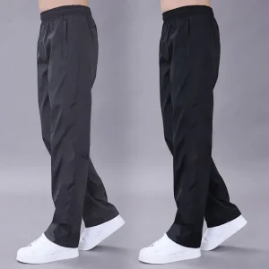 Thin Section Sweatpants Pants Male Spring Summer Casual Trousers Polyester Fiber Loose Plus Size Quick Drying Pants Sportwear