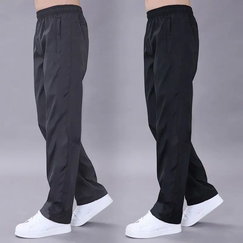 Thin Section Sweatpants Pants Male Spring Summer Casual Trousers Polyester Fiber Loose Plus Size Quick Drying Pants Sportwear