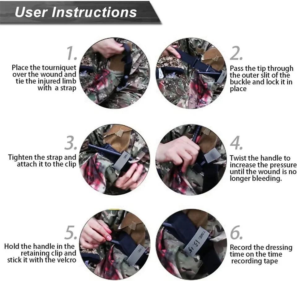 Tourniquet Combat Medical Tourniquet Tactical Military Emergency With Pen First Aid Camping Equipment For Outdoor Exploration - Image 4