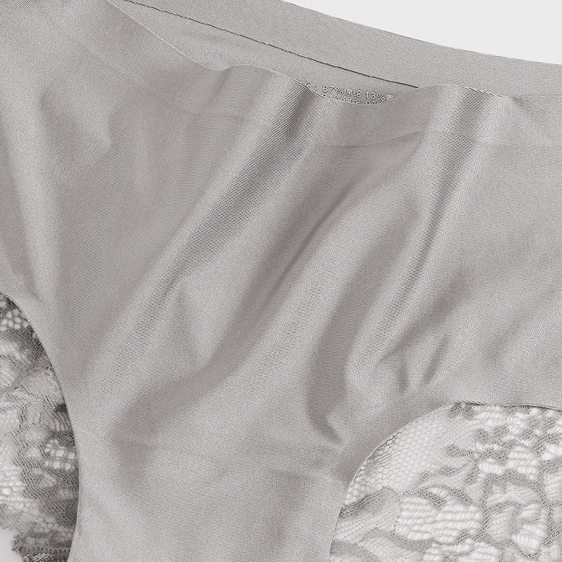 TrowBridge 3PCS/Set Women's Panties Exquisite Lace Underwear Sexy Lingerie Big Size Sweet Silk Satin Briefs Soft Cozy Underpants - Image 5