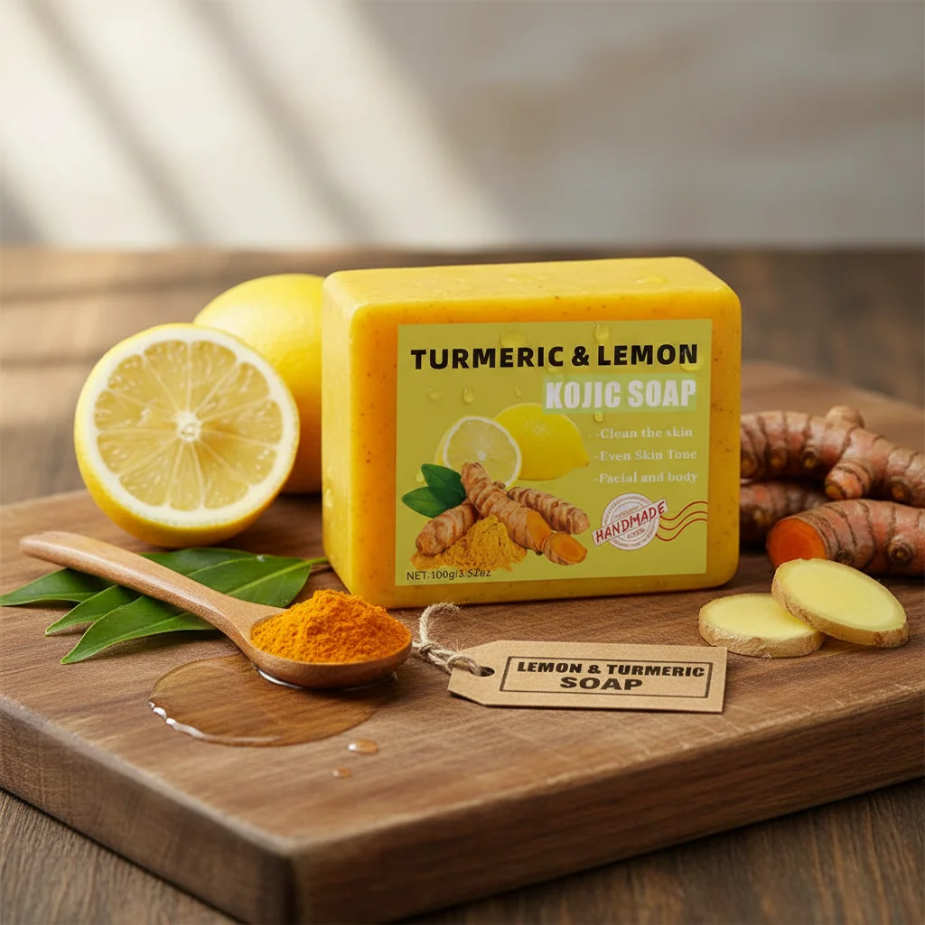 Turmeric Soap Face Cleansing Anti Acne Lightening Face Whitening Skin Remove Pimples Moisturizing Skin For All Skin Types 2026 - Image 3