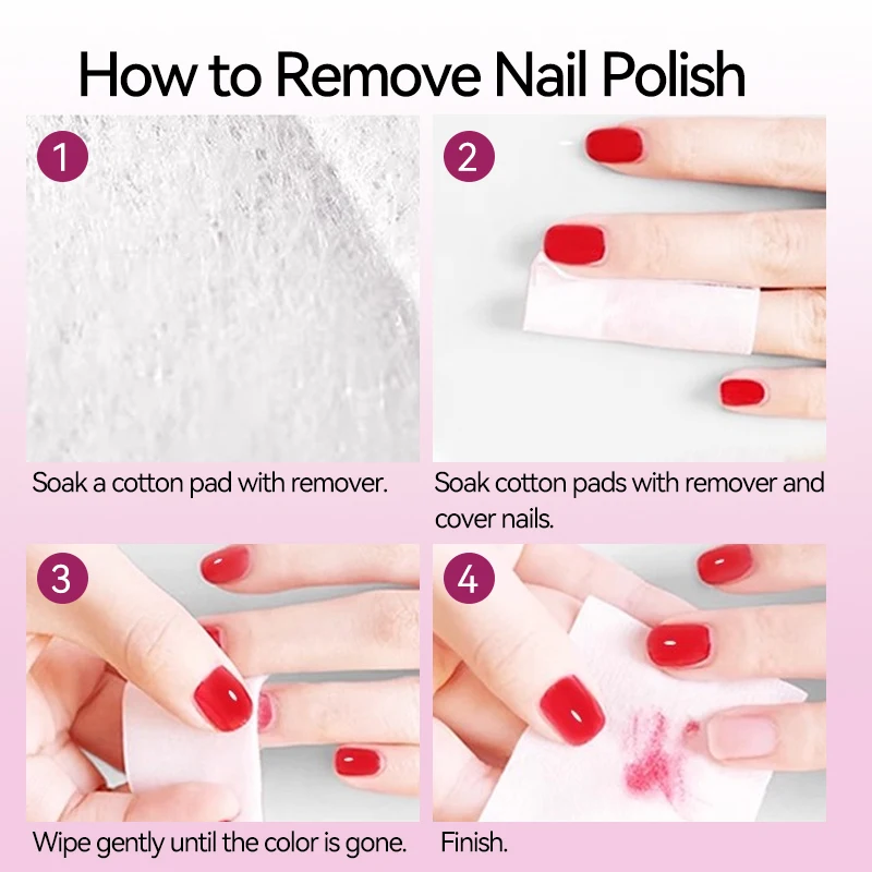 UR SUGAR 100ml 2 IN 1 Nail Polish Gel Remover Liquid 1/2PCS Quick Clean Gentle Formula for Gel Polish Remover Manicure Nail Care - Image 5