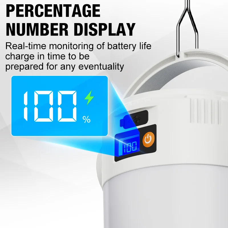 Ultra Long Endurance Camping Light, Solar Powered Outdoor Rechargeable Tent Light, Emergency Light, Compact and Portable, Rechar - Image 5