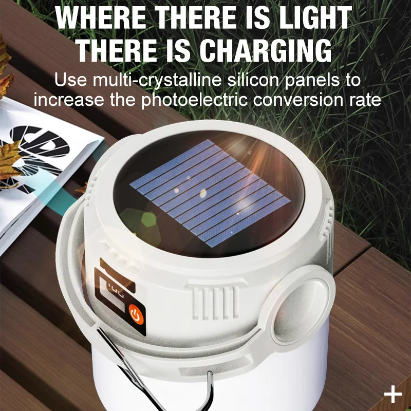 Ultra Long Endurance Camping Light, Solar Powered Outdoor Rechargeable Tent Light, Emergency Light, Compact and Portable, Rechar - Image 4