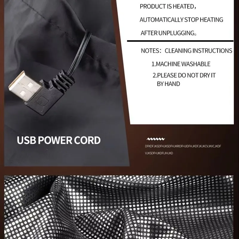 Unisex Electric Heated Vest 4 switches 20-Zone Graphene Heating vest USB Charging Sportswear Heated Jacket Men Camouflage - Image 5
