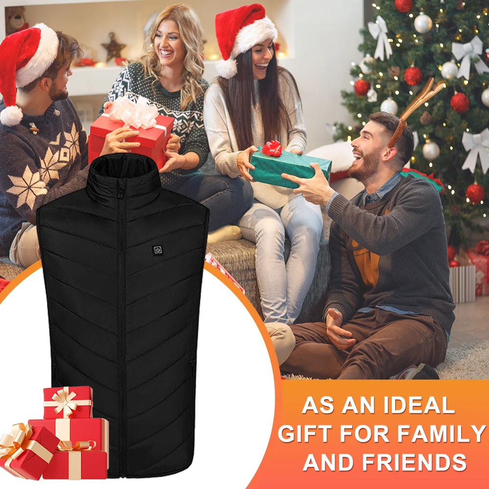 Unisex Electric Heated Vest USB Charging 3 Temperature Levels Vest Adjustable Temperature Comfy Vest Suitable for Cold Weather - Image 2