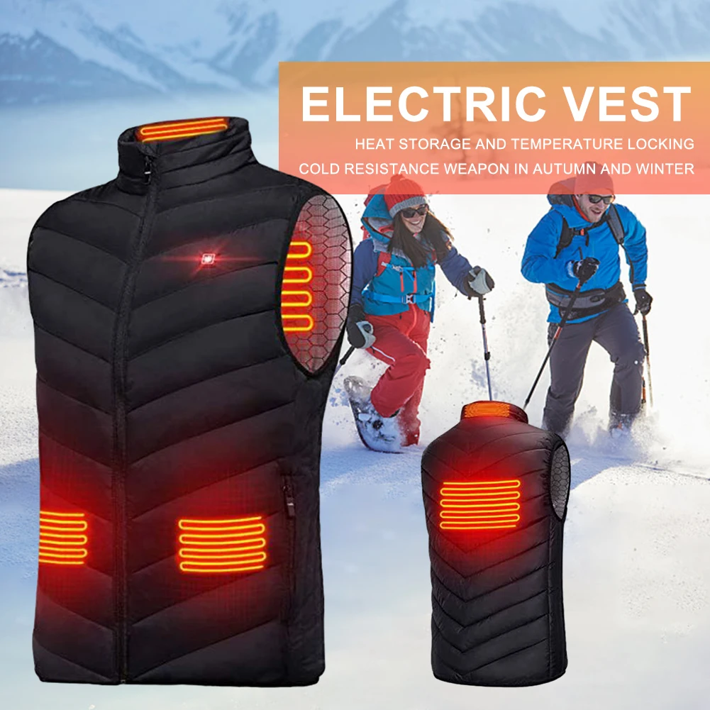 Unisex Electric Heated Vest USB Charging 3 Temperature Levels Vest Adjustable Temperature Comfy Vest Suitable for Cold Weather - Image 3