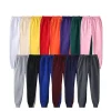 Unisex Solid Jogger Sweatpants Elastic Drawstring Cuff Sports Pants Multi-color Loose Fit Casual Gym Running Trousers Size S-3XL