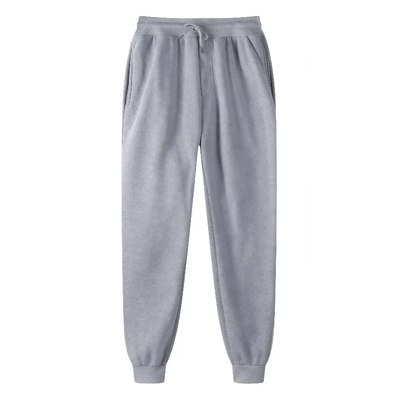 Unisex Solid Jogger Sweatpants Elastic Drawstring Cuff Sports Pants Multi-color Loose Fit Casual Gym Running Trousers Size S-3XL - Image 3