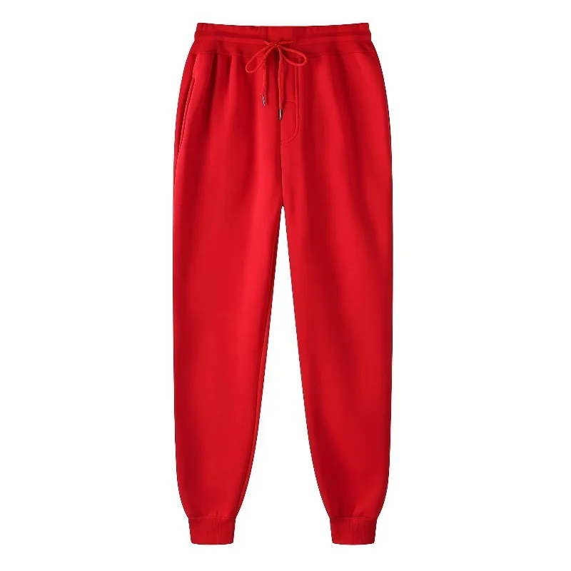 Unisex Solid Jogger Sweatpants Elastic Drawstring Cuff Sports Pants Multi-color Loose Fit Casual Gym Running Trousers Size S-3XL - Image 4