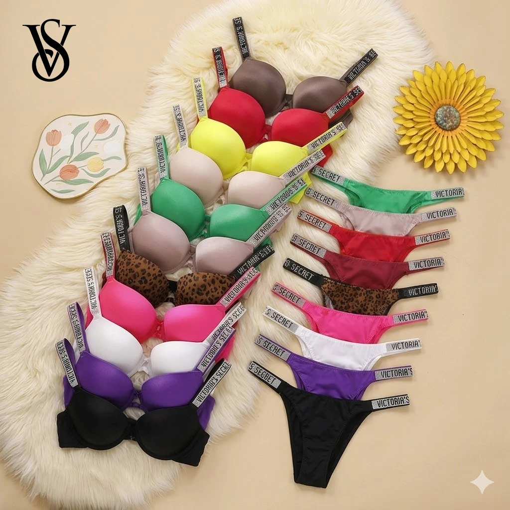 V Women Lace Push Up Bralette Seamless Comfortable Breathable Lingerie Home Wear Set Lingerie Set Underwear Set Bra Panty Set