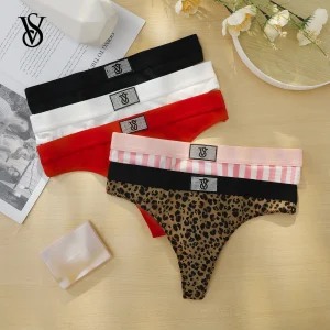 VS Shine Script Thong Panty Sexy Women Underwear Lingerie Hot Victoria Secret