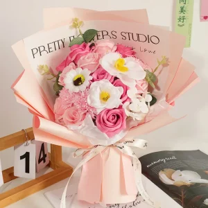 Valentine's Day Bouquet for Girlfriend Rose Soap Bouquet Mothers Day Gift Simulated Bouquet Creative Gift Artificial Flowers