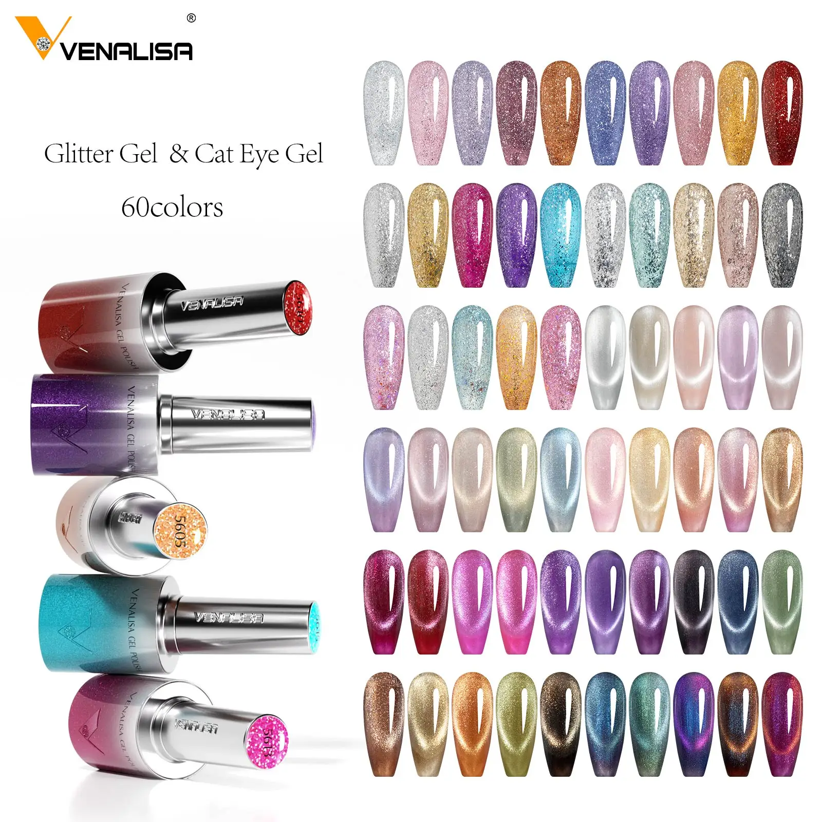 Venalisa TPO Free Hema Free 10ml Winter Nails Warm Coffee Cat Eye Nail Gel Polish Magnet Soak Off UV LED Semi Permanent Nail Gel - Image 6