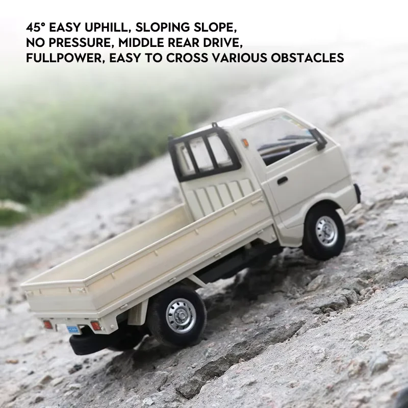 WPL D12 1:10 / 1:16 RC CAR Simulation Drift Climbing Truck LED Light Haul Cargo Remote Control Electric Toys For Children - Image 5