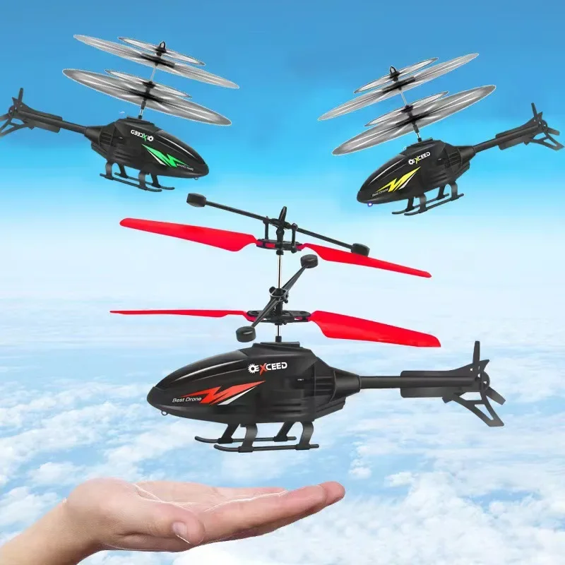 Watch Wrist Hand Controlled Induction Aircraft Impact Resistant Helicopter with Lighting Rechargeable Mini RC Drone - Image 5