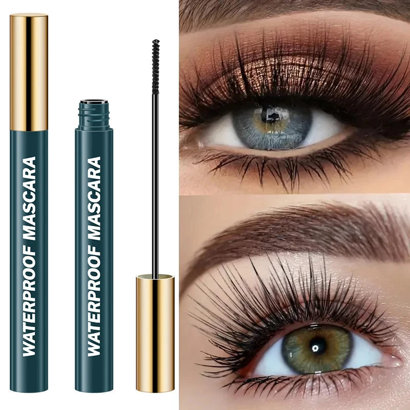 Waterproof 4D Mascara Black Brown Ultra Thin Volumizing Long-Lasting Smudge-Proof Eyelash Lengthening Extension Mascara Makeup - Image 2