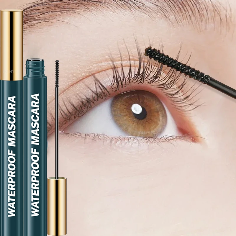 Waterproof 4D Mascara Black Brown Ultra Thin Volumizing Long-Lasting Smudge-Proof Eyelash Lengthening Extension Mascara Makeup
