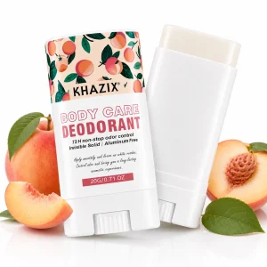 Whole Body Deodorant Stick, Aluminum-Free Peach Scent, 72H Odor Control for Women and Men, Daily Body Care & Travel