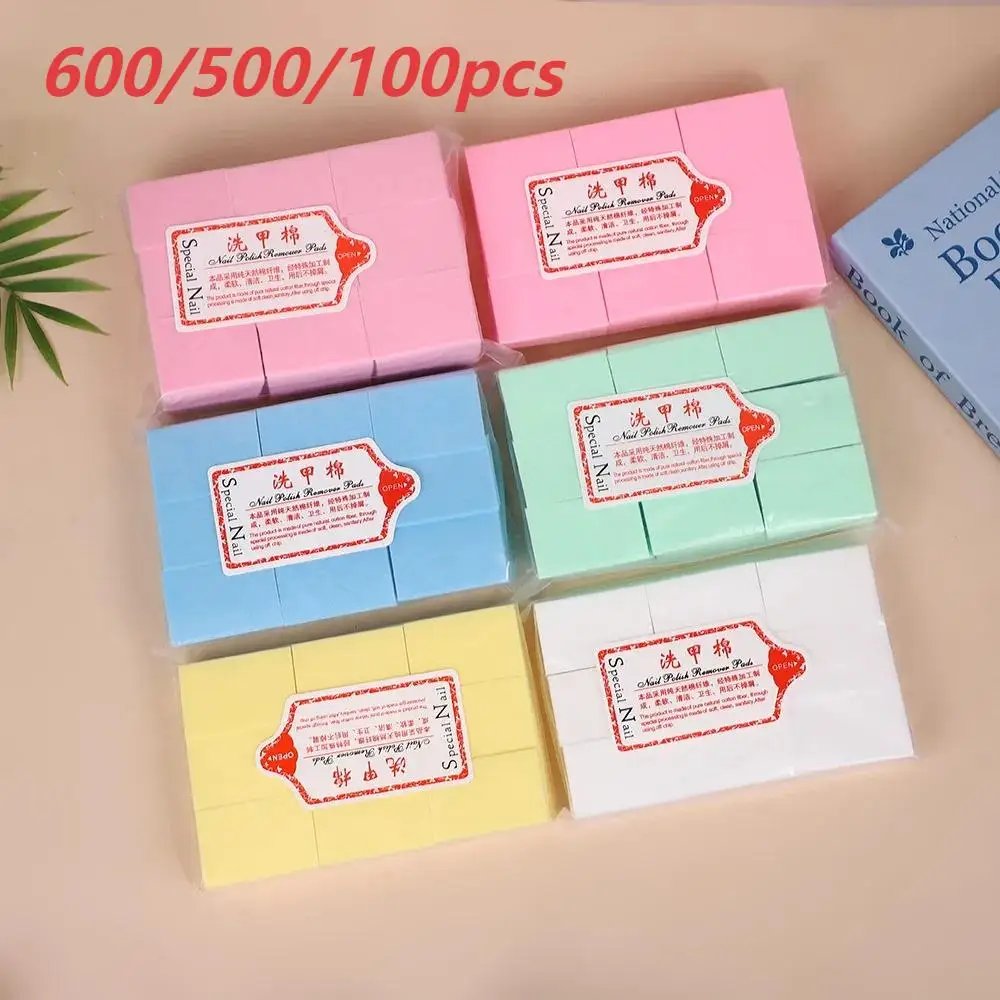 Wholesale 500pc Cotton Gel Nail Polish Remover Wipes Beauty Salon Use Non-Woven Nail Cleaning Pads Lint-Free Nail Polish Remover - Image 2