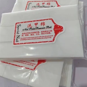 Wholesale 500pc Cotton Gel Nail Polish Remover Wipes Beauty Salon Use Non-Woven Nail Cleaning Pads Lint-Free Nail Polish Remover