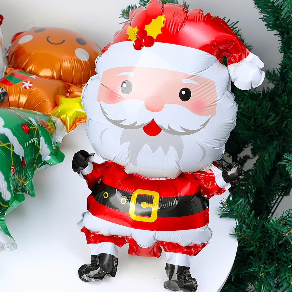 Wholesale Christmas Mini Santa Claus Gingerbread Man Xmas Tree Foil Balloons Kids Toys Favor for Holiday New Year Party Decora - Image 2