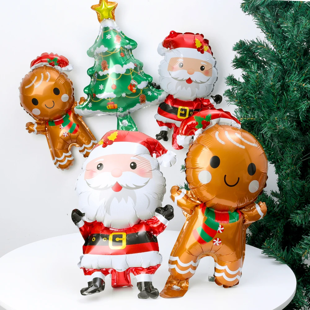 Wholesale Christmas Mini Santa Claus Gingerbread Man Xmas Tree Foil Balloons Kids Toys Favor for Holiday New Year Party Decora - Image 4