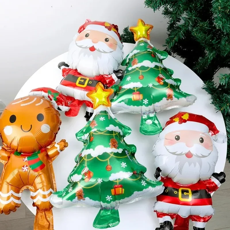 Wholesale Christmas Mini Santa Claus Gingerbread Man Xmas Tree Foil Balloons Kids Toys Favor for Holiday New Year Party Decora - Image 3