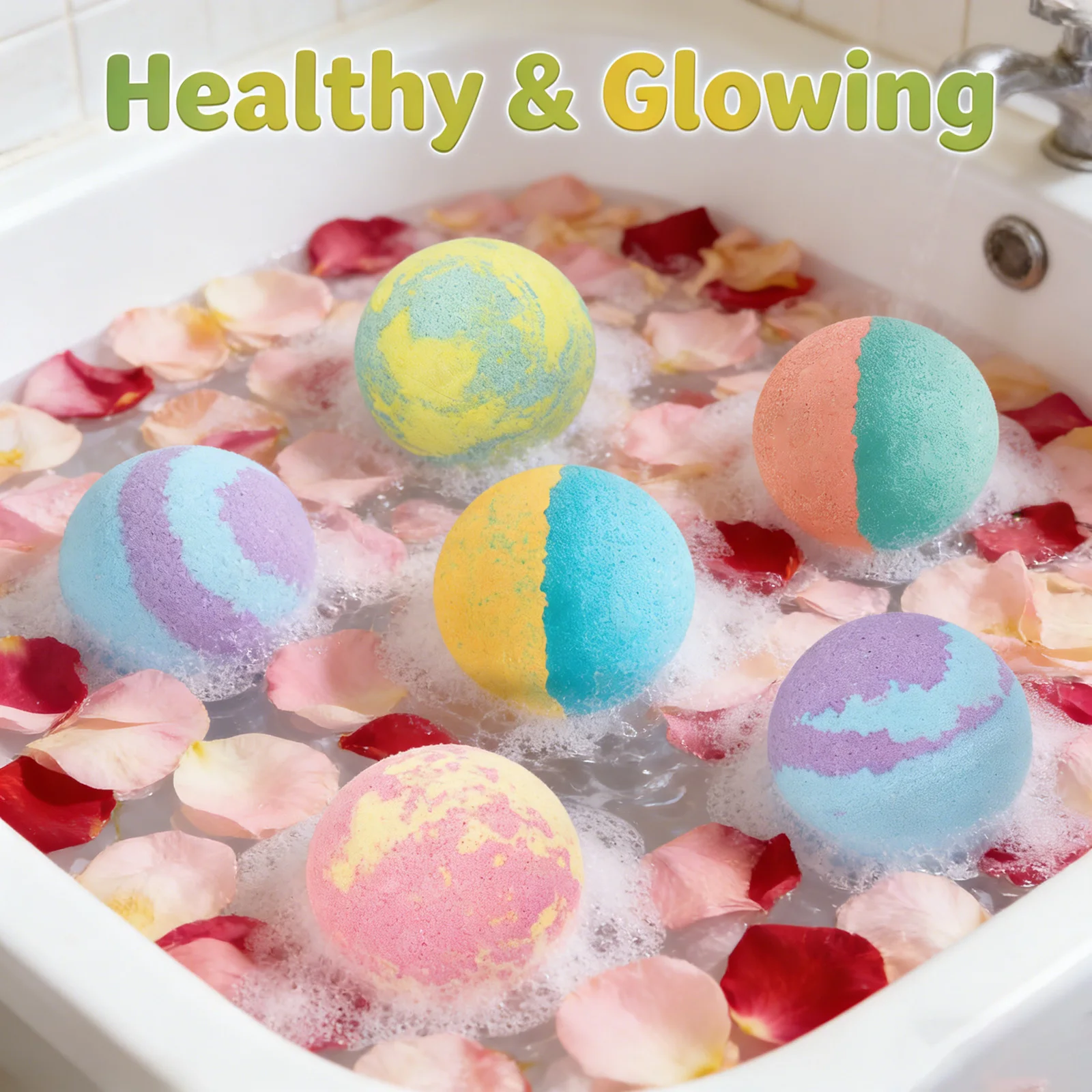 Wiieey Bath Balls for Kids Gentle Skin Cleansing Deep Hydration Calming Scent Infusion Rich Bubble Soothing Bath Bombs 180g - Image 2