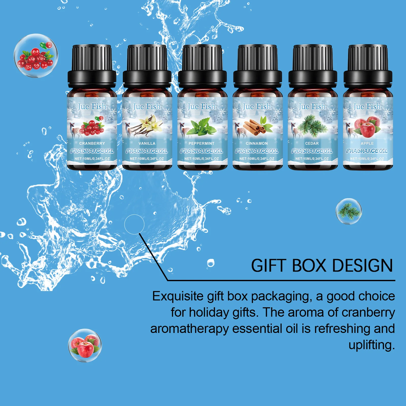 Winter Fairyland Fragrance Oil Set Pure Organic Plant Extract Christmas Gift Oil for Diffuser Humidifier Candle Soap Making - Image 5